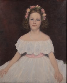 Scott MacNutt, 20th Century, Three-Quarter Length Portrait of Lucie Palmer, 1949, oil on canvas