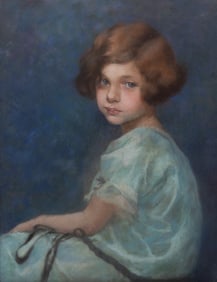Pastel Portrait of Young Girl