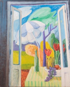 John Wehmer, Missouri (1927-2019), The Danish Garden, 1964, oil on canvas