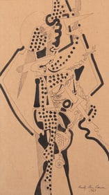 Emily Cramer, Missouri (1913-1999), Untitled Abstract, 1963, ink on paper