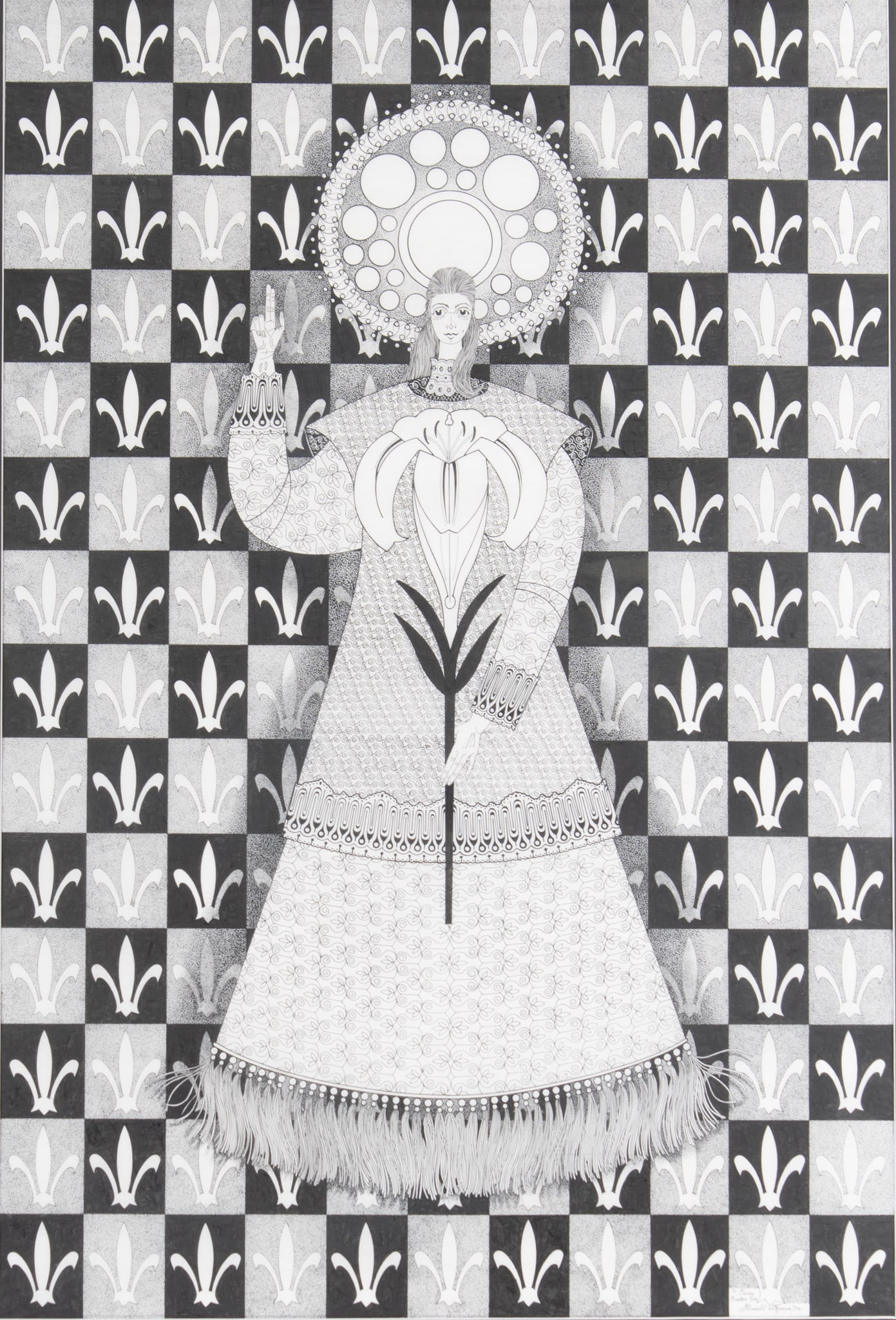 Russell Kraus, St. Louis (1918-2009), Peace Angel, Ink on paper (1 of 5)