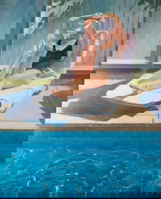 Theodore Thomas Wood, St. Louis (1951-2022), Island, oil on canvas