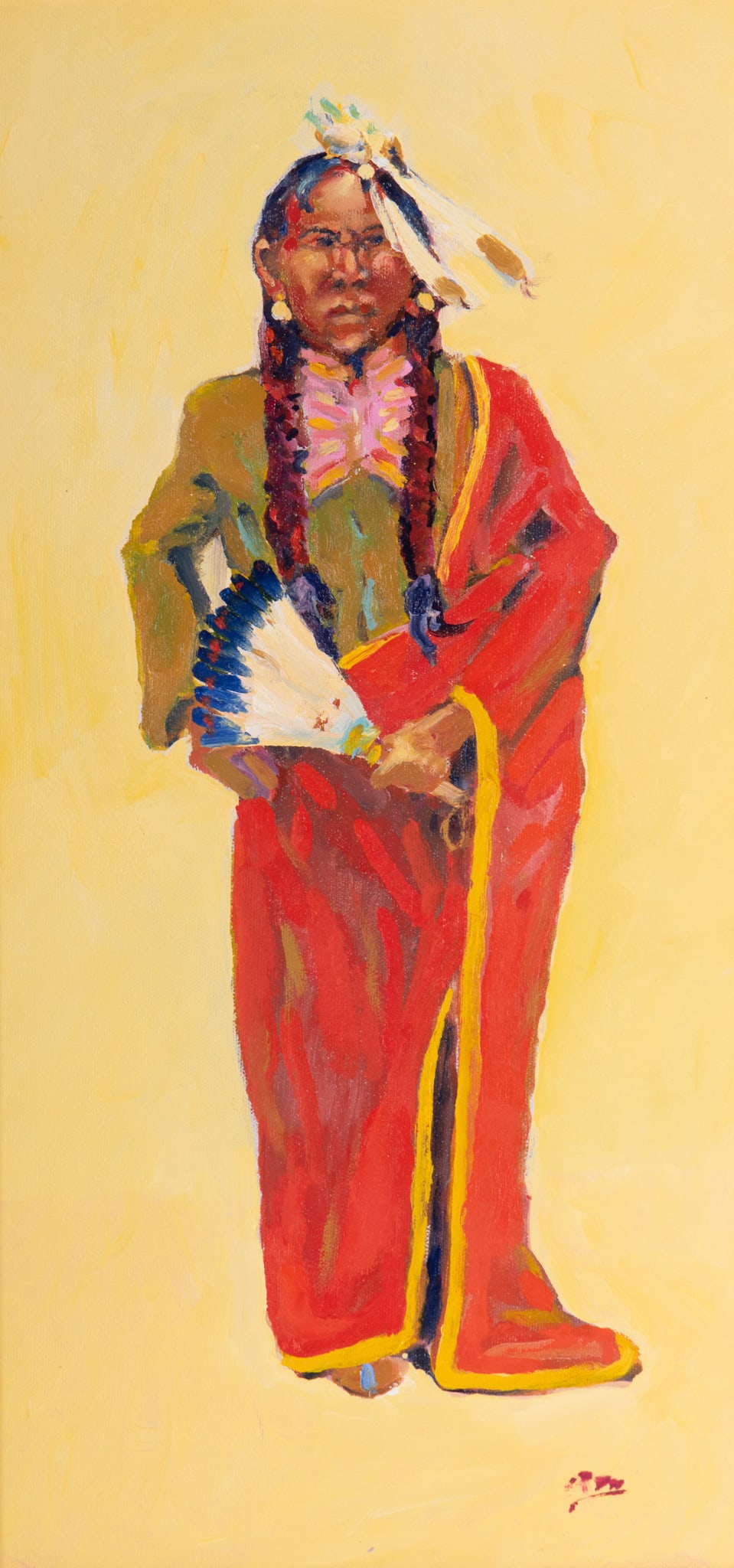Robert H. Dick, Missouri (b. 1943), Quanah Parker, oil on canvas (1 of 5)