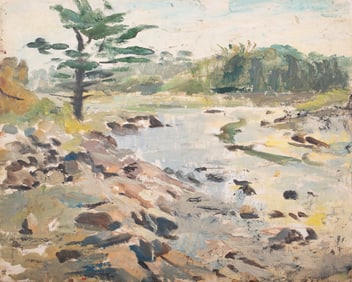 William Franklin Draper, American 1912-2003, Landscape, oil on canvas board