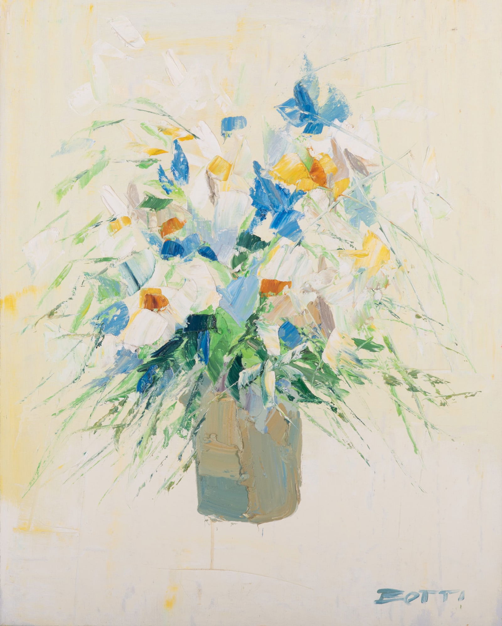 Beryl Botti, Italy 20th Century, Flowers in a Vase, oil on canvas (1 of 5)