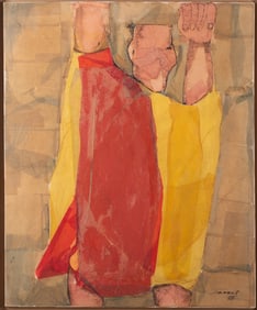 Paul Franck, Belgium (b. 1918), Le Tribun Jaune, 1968, collage