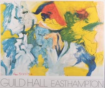 After Willem de Kooning, Guild Hall East Hampton Poster, offset color lithograph