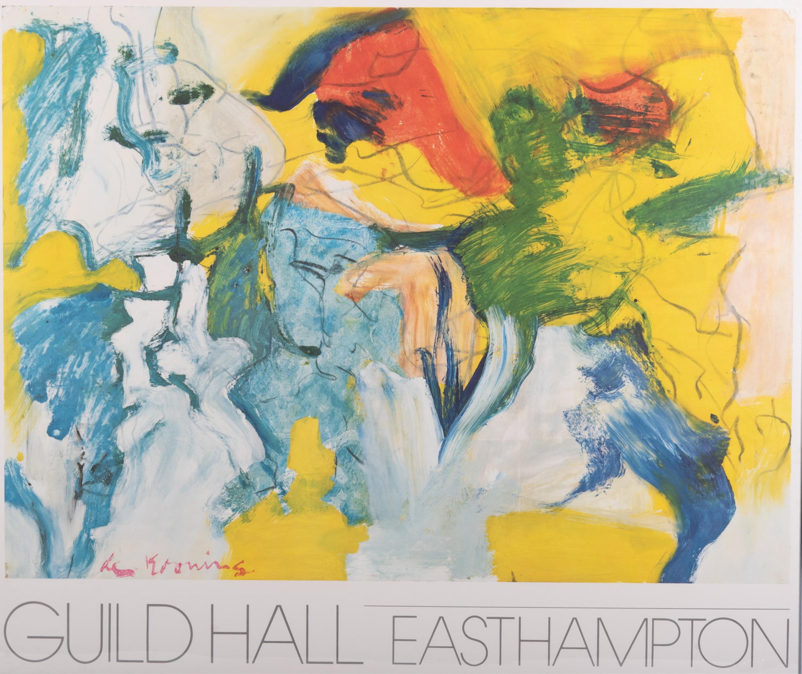After Willem de Kooning, Guild Hall East Hampton Poster, offset color lithograph (1 of 4)