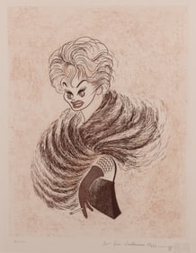 Al Hirschfeld, American (1903-2003), Lucille Ball, etching, ed. #80/150