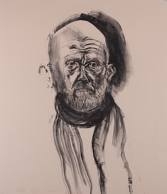 Jim Dine, American (b. 1935), Self Portrait in Black, 2000, lithograph on Rives BFK Paper, ed. 76/95