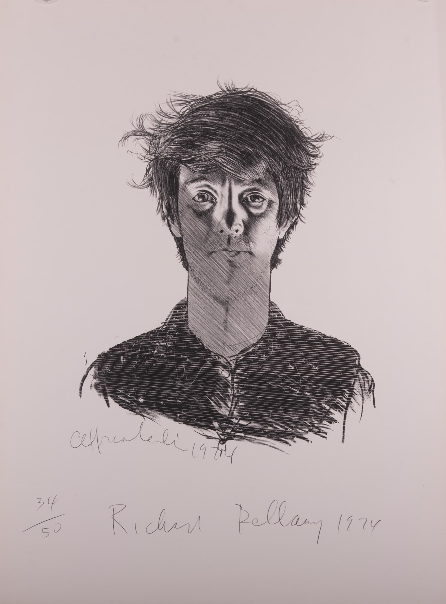 Alfred Leslie, American (1927-2023), Richard Bellamy, 1974, lithograph, ed. 34/50 (1 of 4)