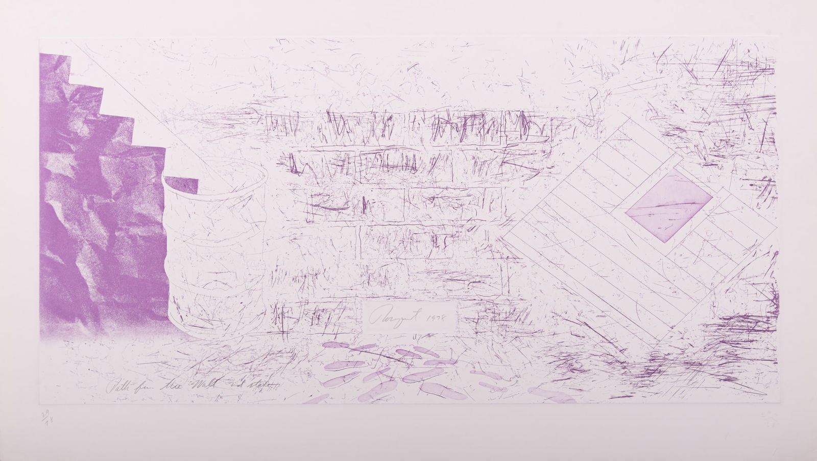 James Rosenquist, American (1933-2017), Path From the Wall, 2nd State, 1978, etching with engraving, (1 of 4)