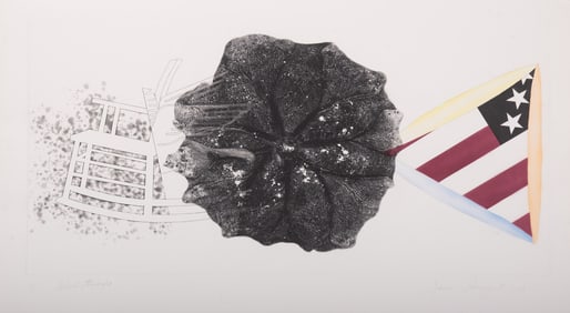 James Rosenquist, American (1933-2017), Black Triangle, 1978, etching with aquatint and pochoir, on