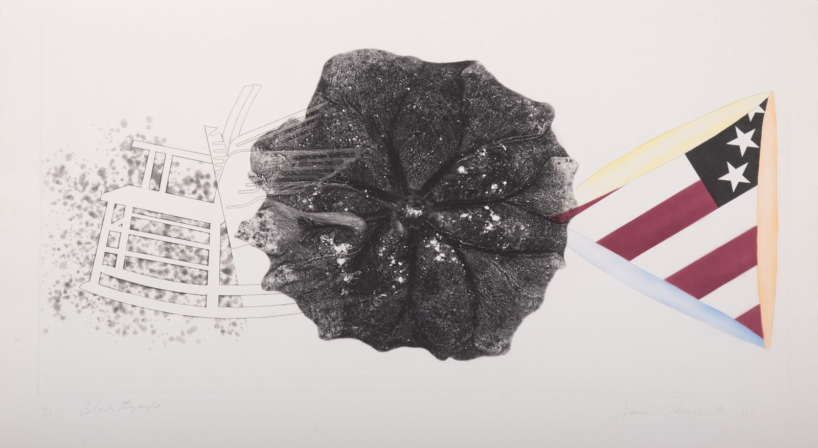 James Rosenquist, American (1933-2017), Black Triangle, 1978, etching with aquatint and pochoir, on (1 of 5)