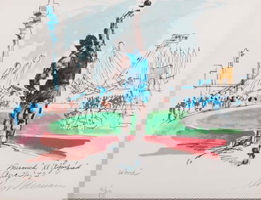 LeRoy Neiman, New York (1921-2012), Olympic Shot Put, serigraph, ed. 40/250