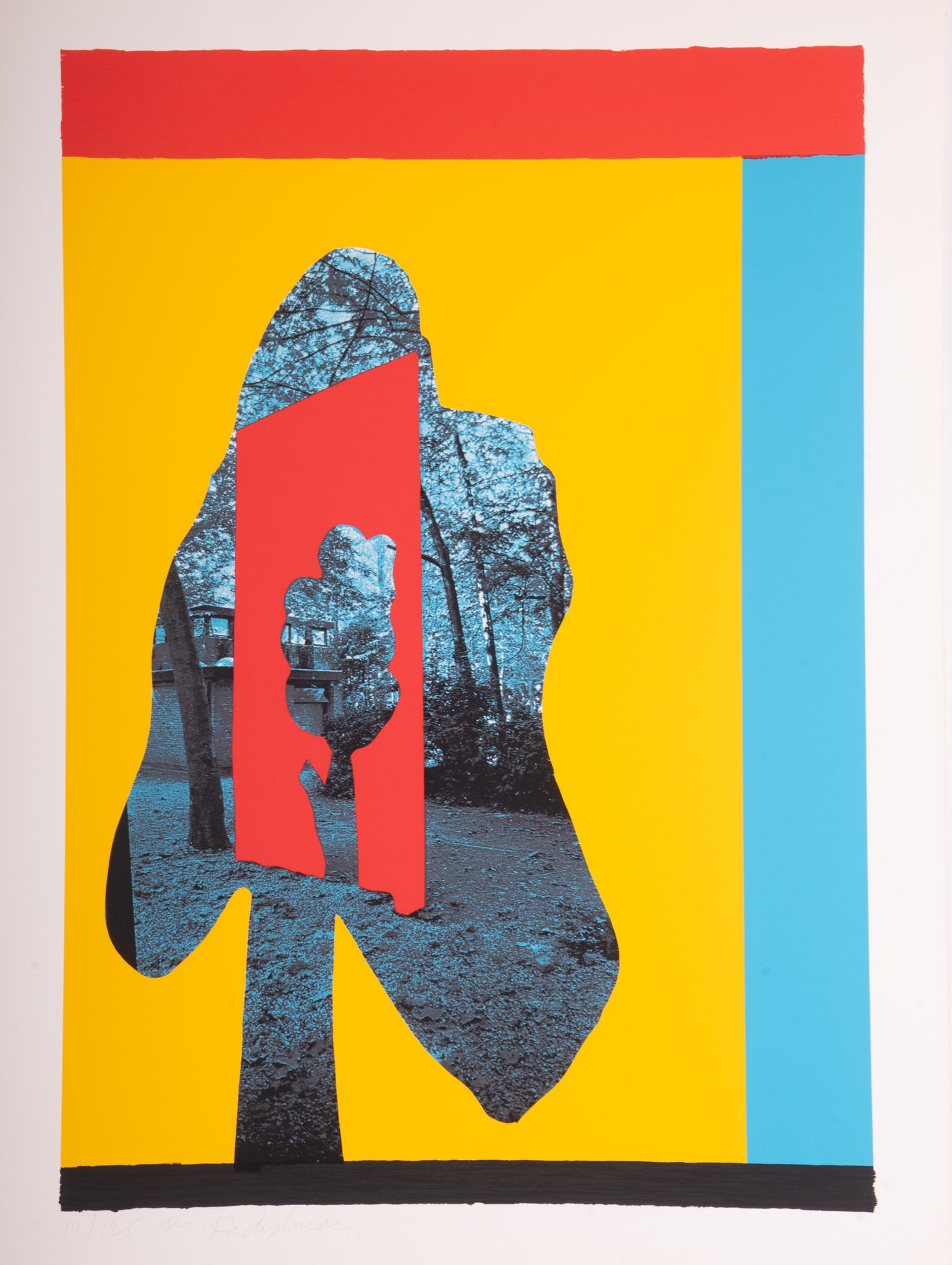 Menashe Kadishman, Israeli (1932-2015), Cracked Earth, Palm (blue, green), Tree (red, blue, orange), (1 of 4)