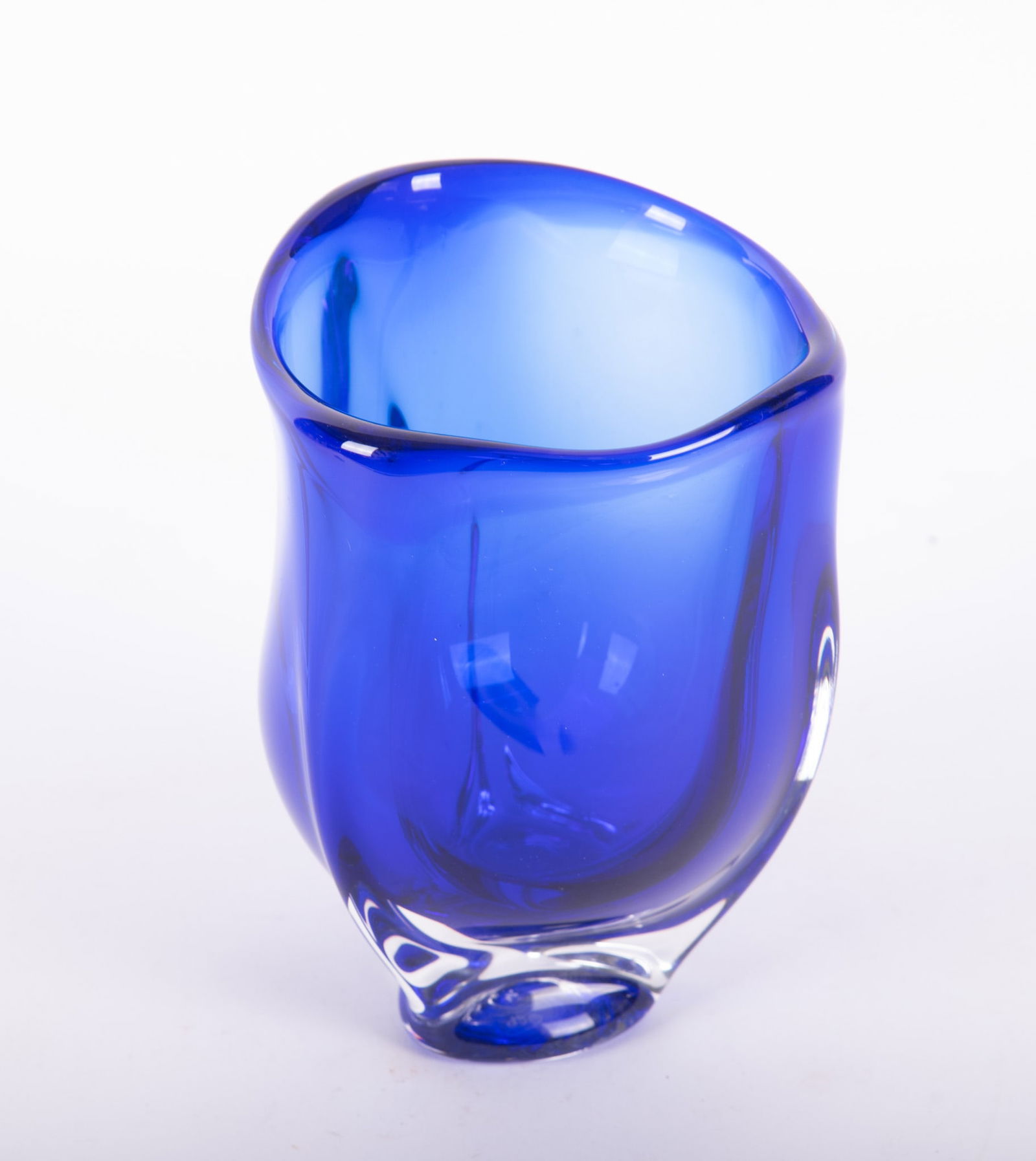 A Schmidt Rhea Cobalt Blue Art Glass Vase (1 of 3)
