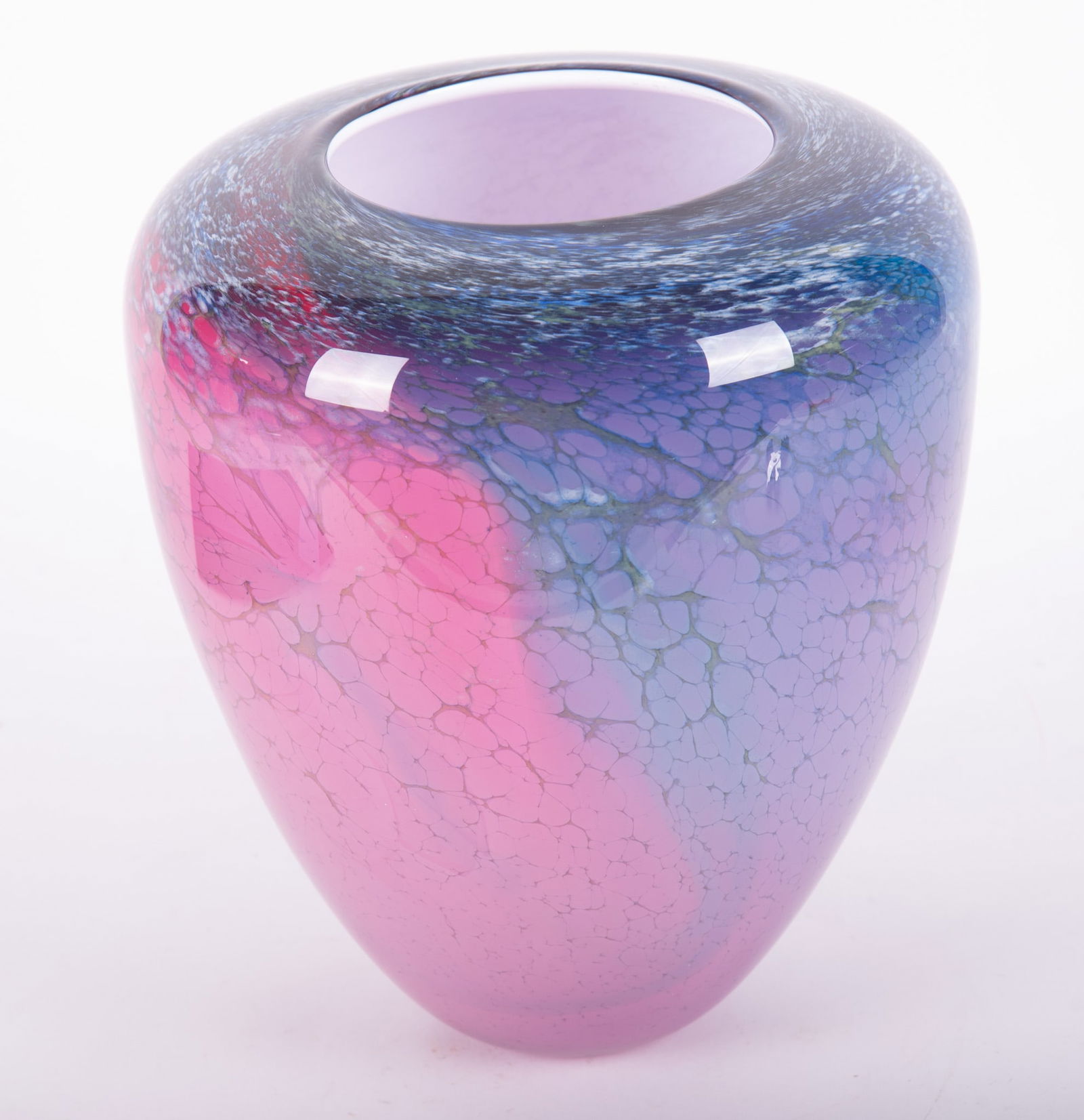 Art Glass Vase Signed DKR Studio '90 (1 of 3)