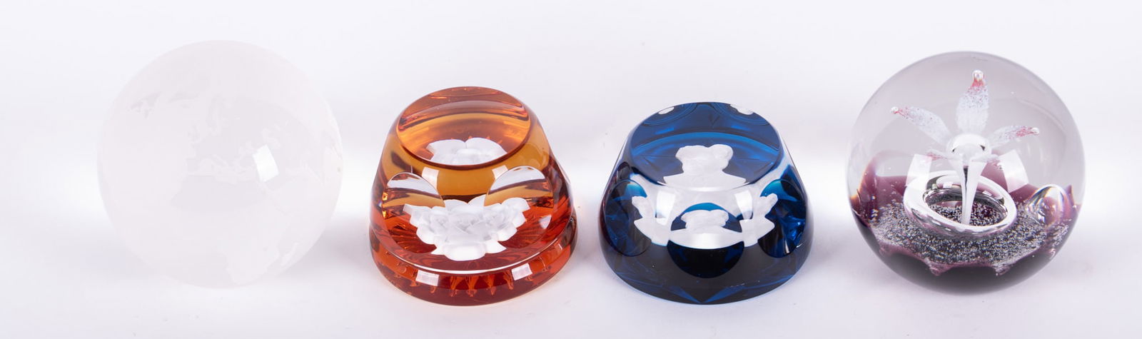 Four Art Glass Paperweights (1 of 4)
