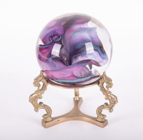 A Hal David Berger Magnum Art Glass Paperweight