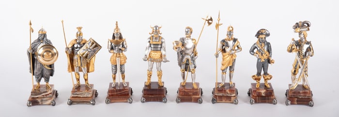 Giuseppe Vasari Eight Warrior Sculptures