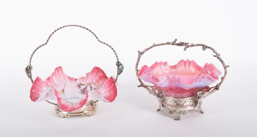 Two Victorian Bridal Baskets