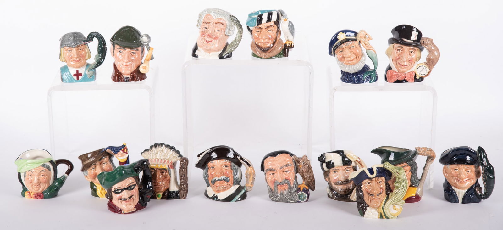 Collection of Royal Doulton Character Mugs including Sairey Gamp and Captain Hook (1 of 4)