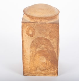 Larry Calhoun, Missouri/Iowa (1937-2015), Brutalist Vase, stoneware