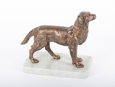 Antique Spelter Figure of a Hunting Dog