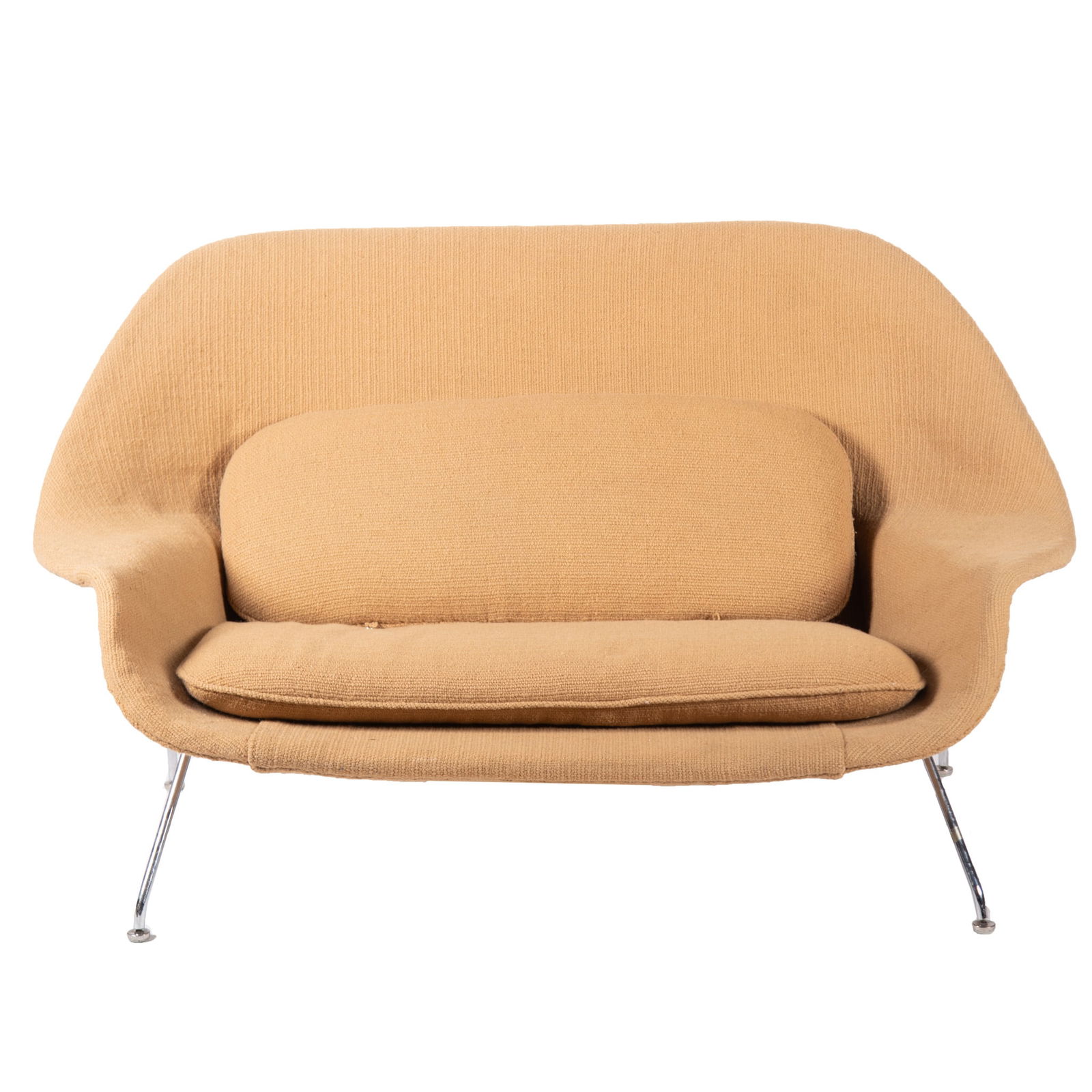 Vintage Eero Saarinen for Knoll "Fit for Two" Womb Settee, Designed in 1948, Manufactured in 1948: Vintage Eero Saarinen for Knoll "Fit for Two" Womb Settee, Designed in 1948, Manufactured in 1948Knoll Associates, designed by Saarinen in 1948 to be produced alongside the Womb chair, retains its ori