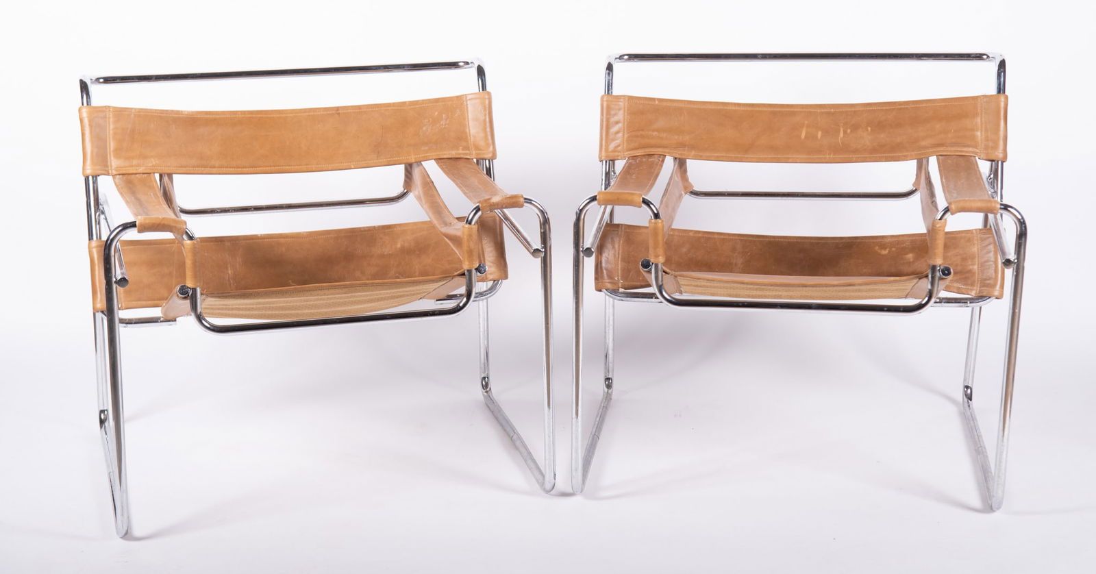 Pair of Mid-Century Modern Wassily Chairs Attr. to Marcel Breuer (1 of 4)