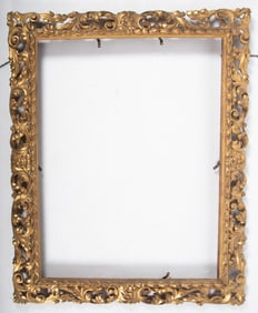 Antique Italian Carved Giltwood Frame