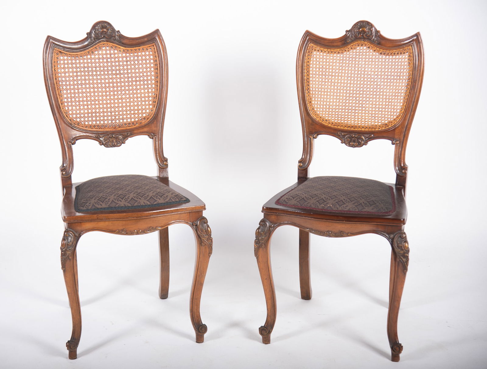 Pair Of Louis XV Style Provincial Side Chairs (1 of 4)