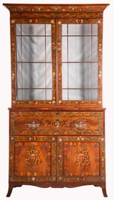 Nineteenth Century English Two-Member Mahogany Secretary Bookcase