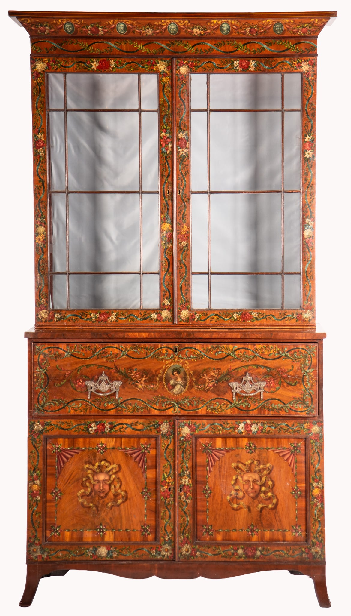 Nineteenth Century English Two-Member Mahogany Secretary Bookcase (1 of 7)