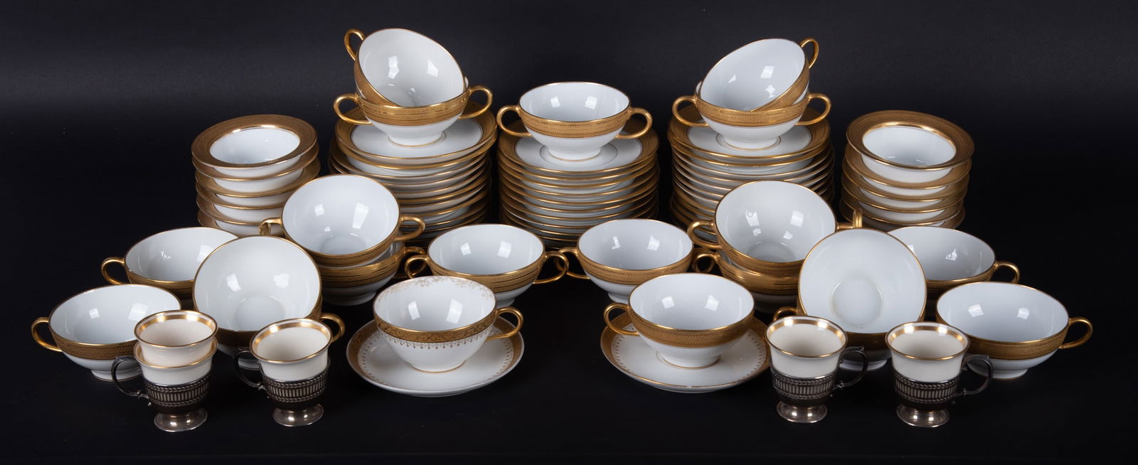 Limoges W. G. and Co. Gold Band Pattern Serving Pieces (1 of 4)
