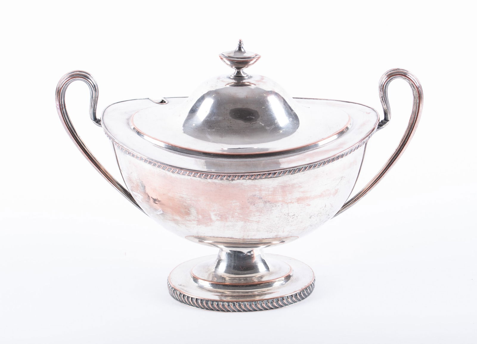 Large Double Handled Plated Silver on Copper Soup Tureen, Early 19th Century (1 of 4)