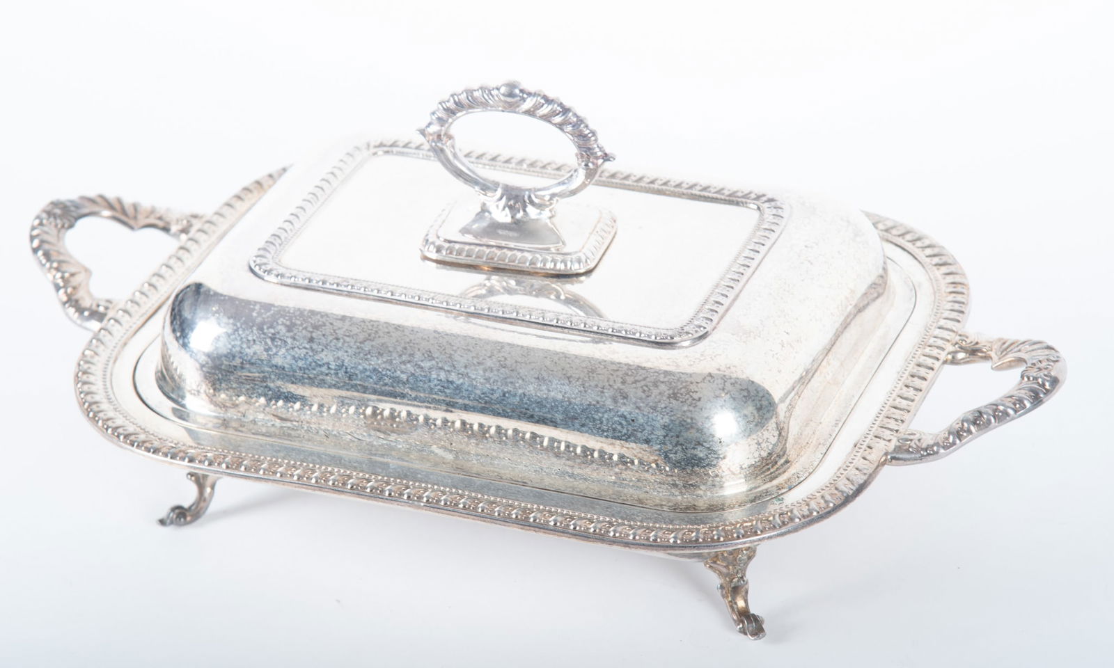 A Sheffield Plated Silver Handled Hot Vegetable Serving Dish - 2