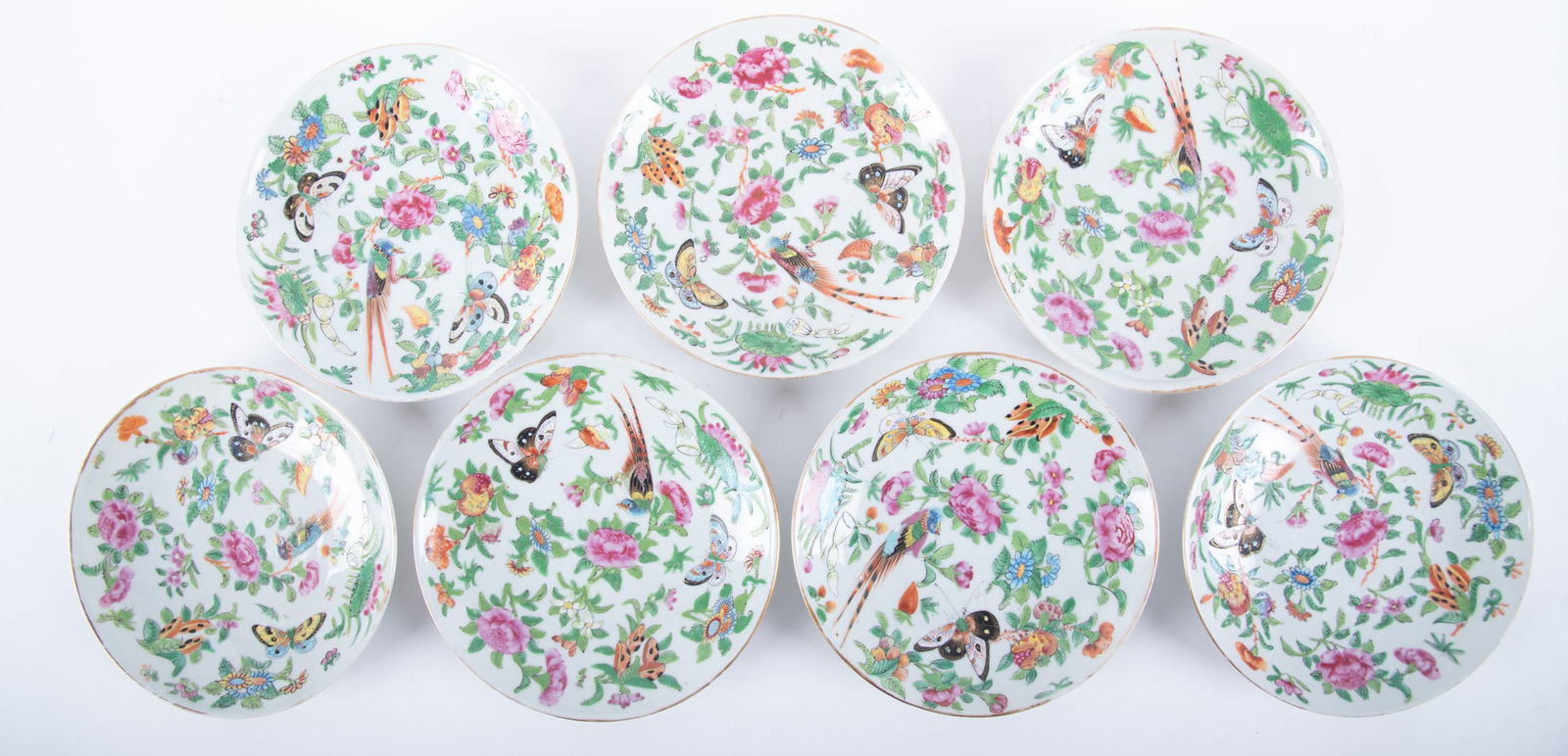 Seven Small Chinese Export Famille Rose Dishes (1 of 4)
