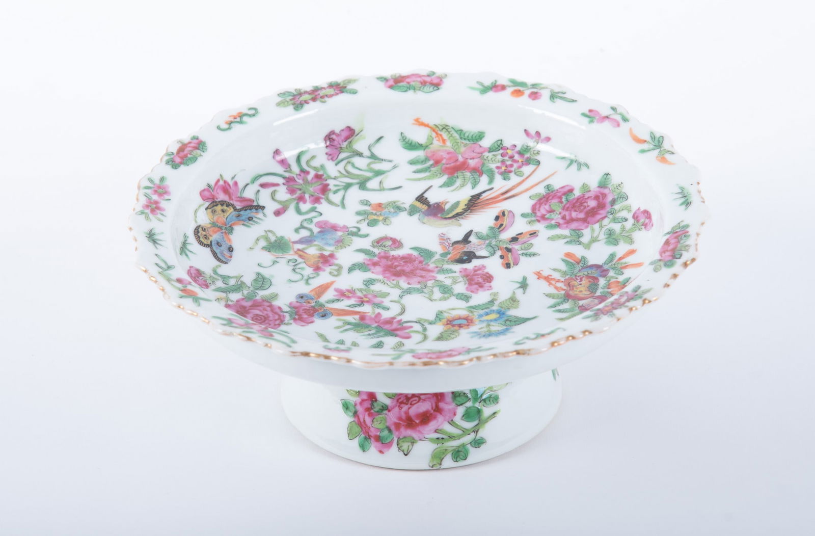 An Unusual Chinese Famille Rose Footed Dish (1 of 4)