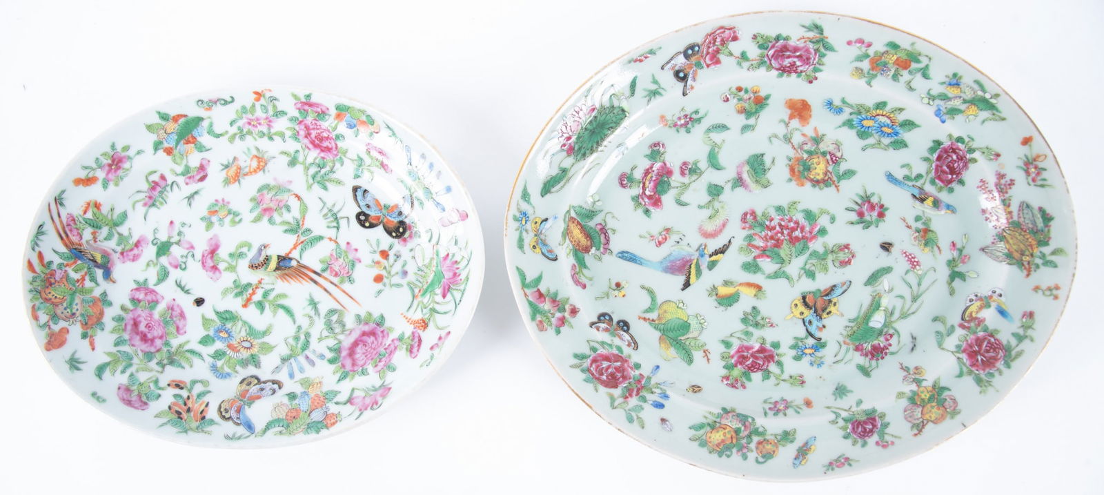 Two Chinese 19th Century Celadon Platters (1 of 4)