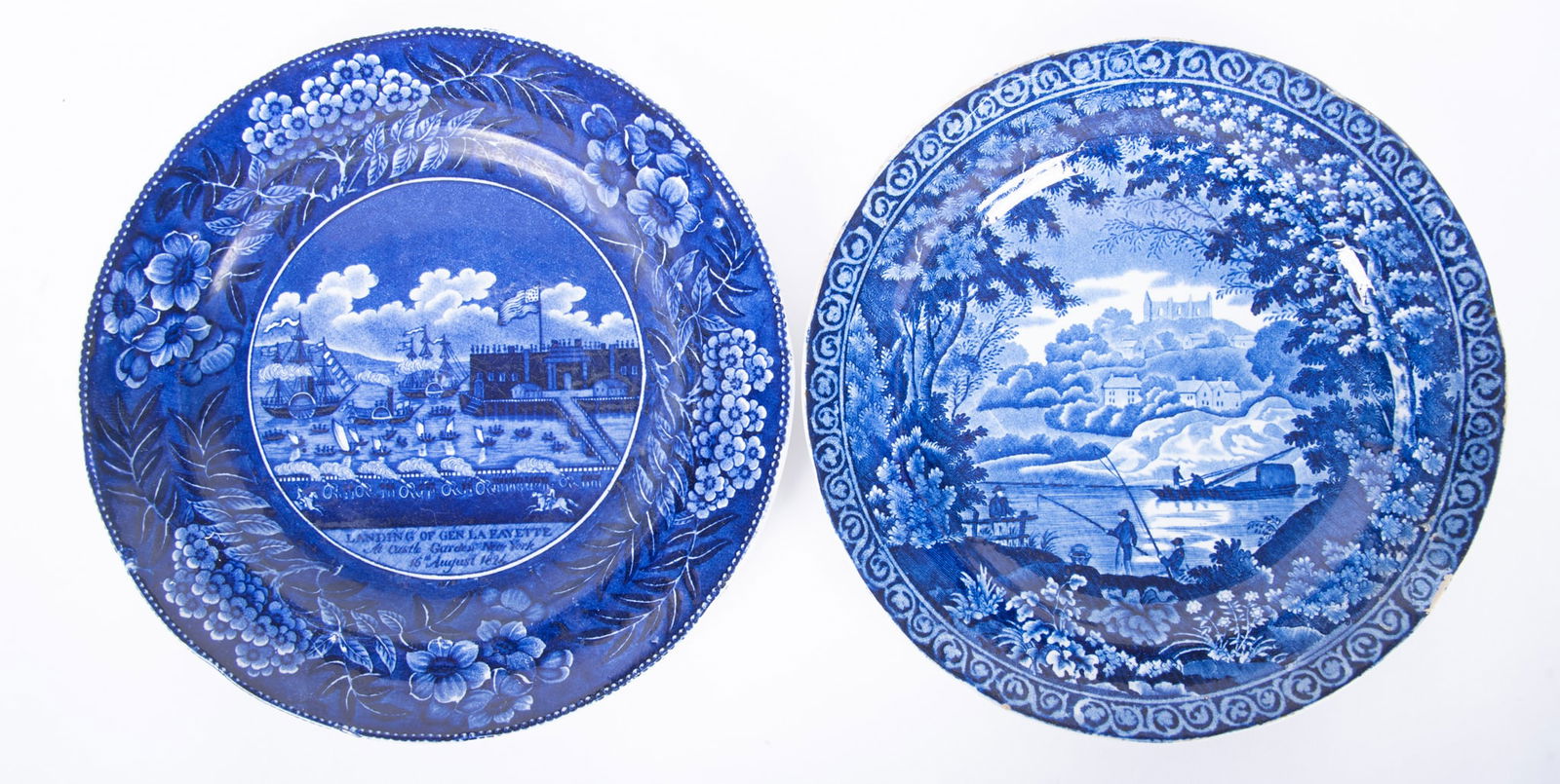 Two Historical Staffordshire Blue Transferware Plates, by Clews (1 of 4)