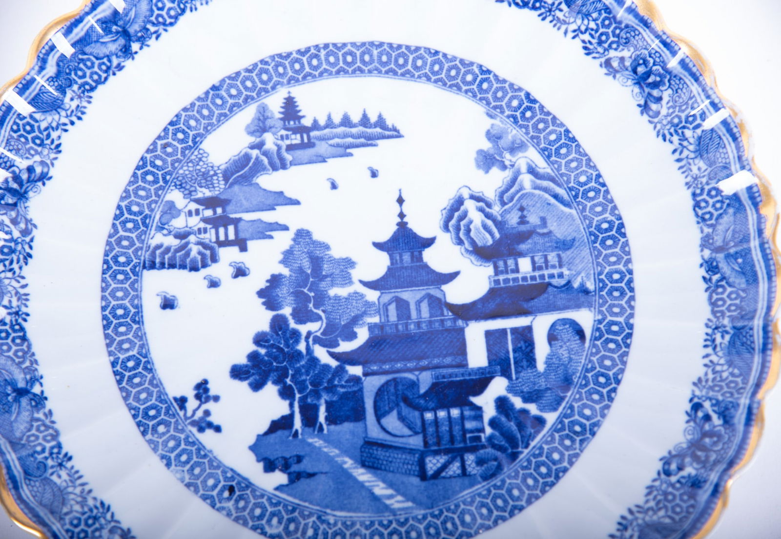 Two Antique Spode Blue Transferware Serving Plates - 3