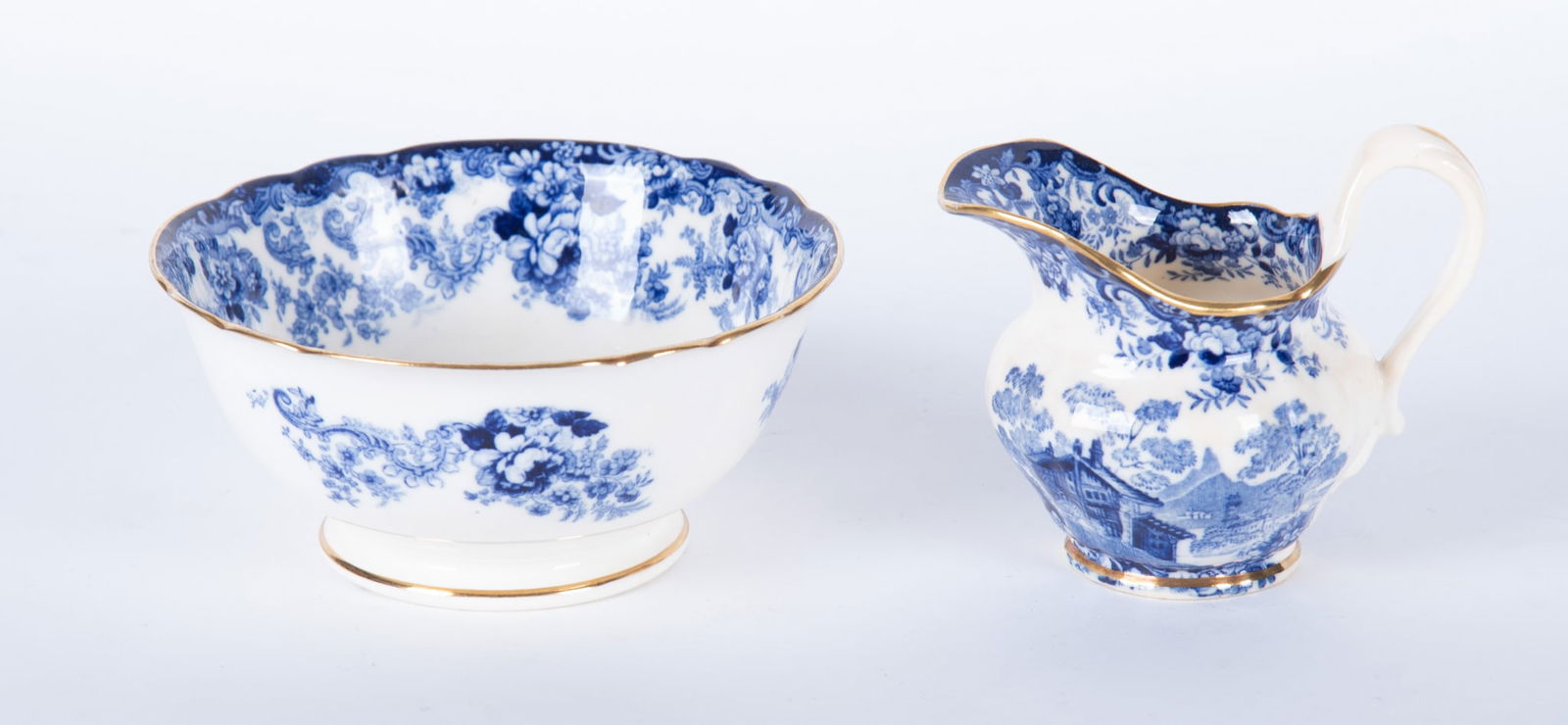 An Antique Minton Genevese Creamer and Associated Waste Bowl (1 of 4)