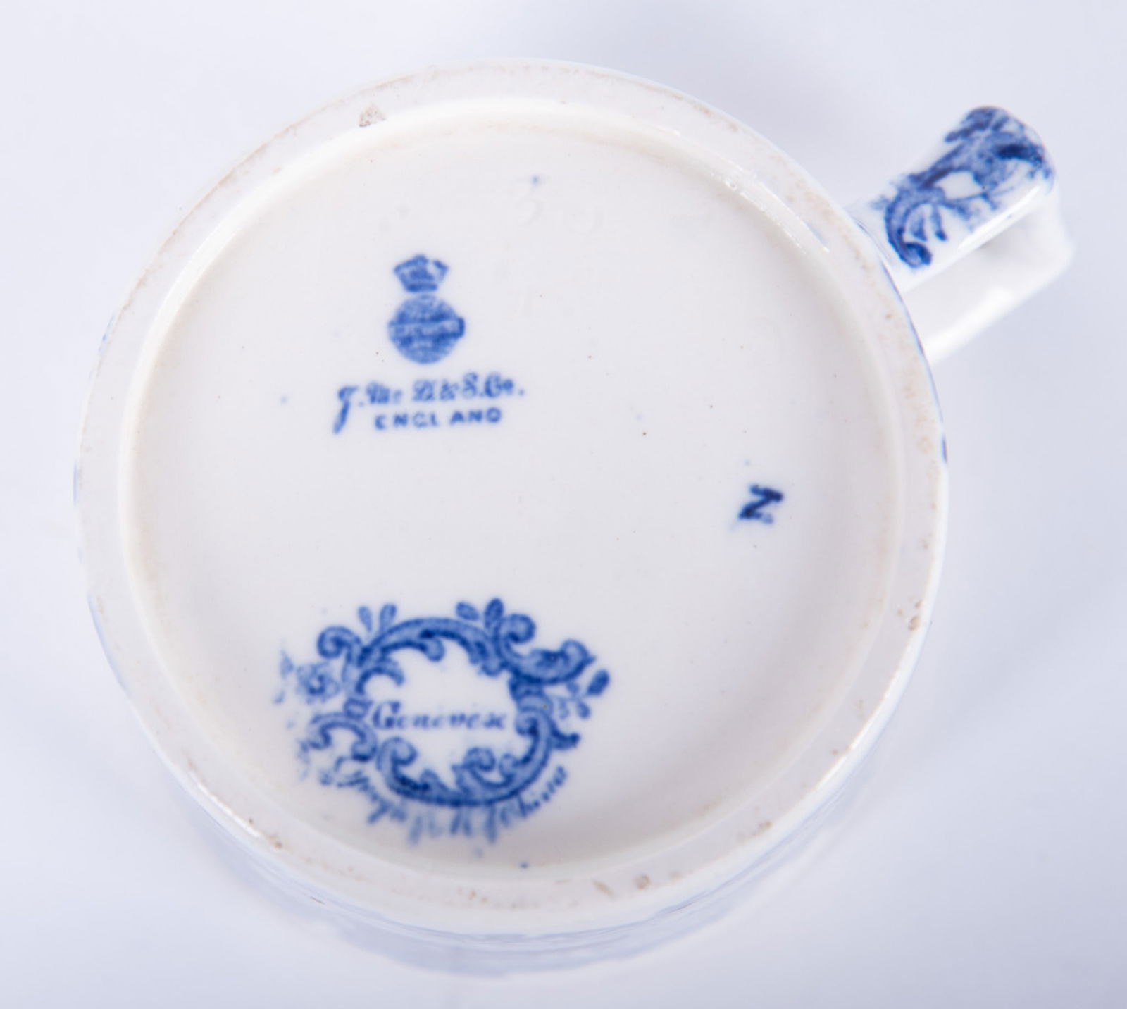 Three Minton Genevese Blue Transferware Table Articles - 3