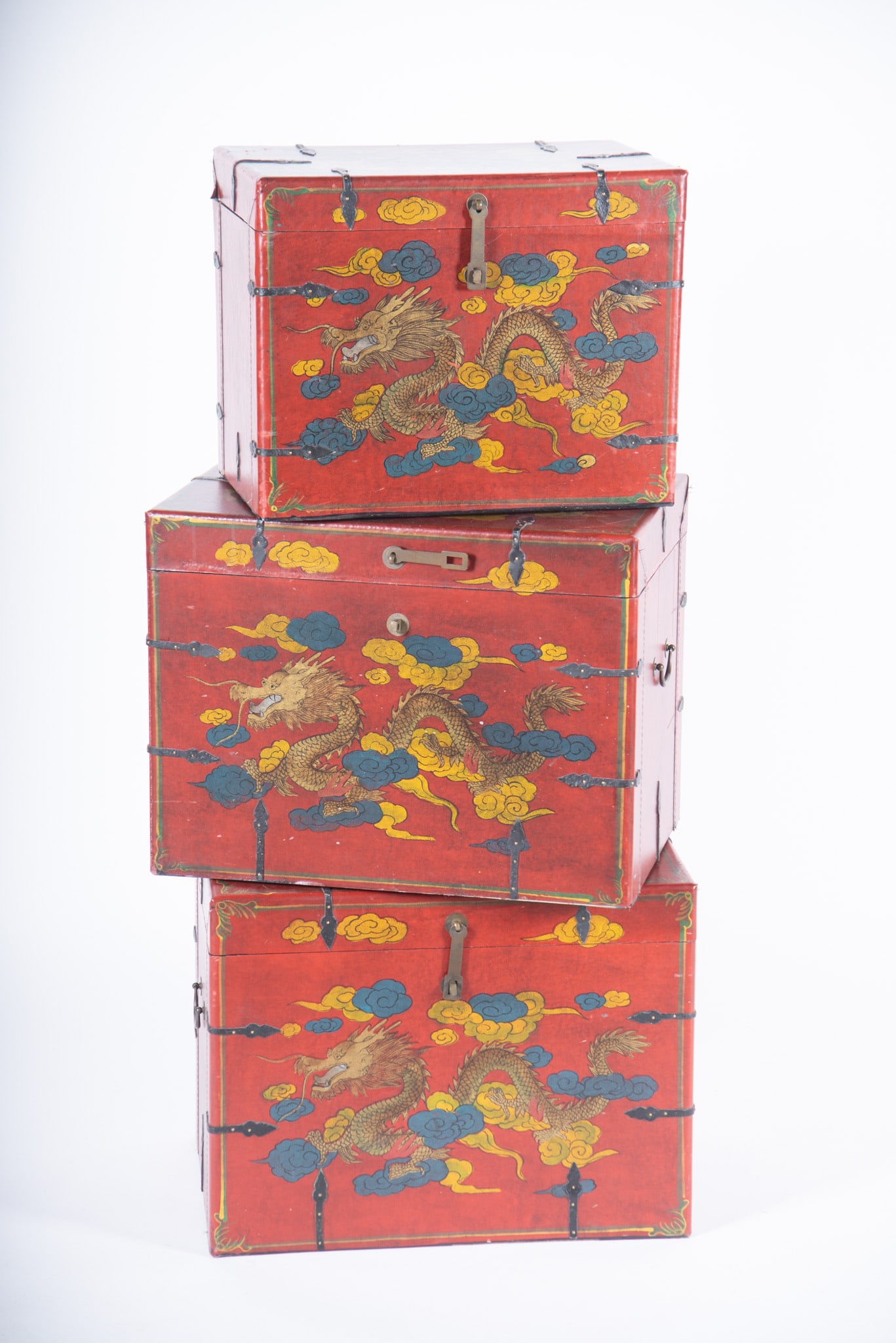 Collection Of Three Large Chinese Nesting Boxes (1 of 3)