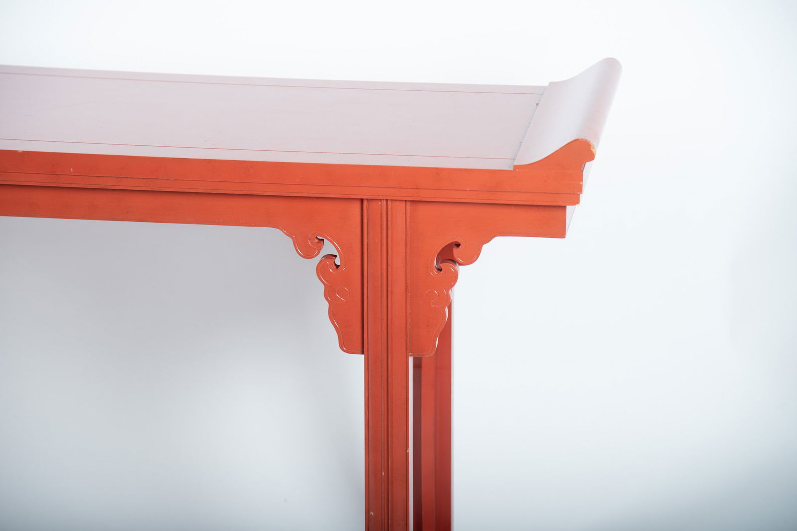 Chinese Red Lacquer Altar Console Table - 2