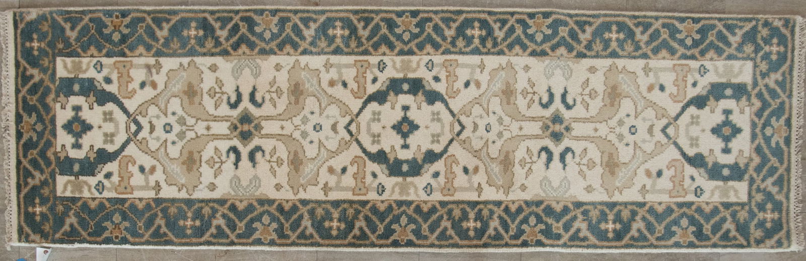 Handwoven Oushak Hall Rug (1 of 2)