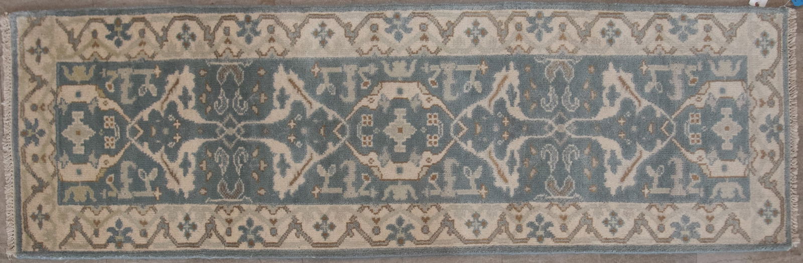 Handwoven Oushak Hall Rug (1 of 2)