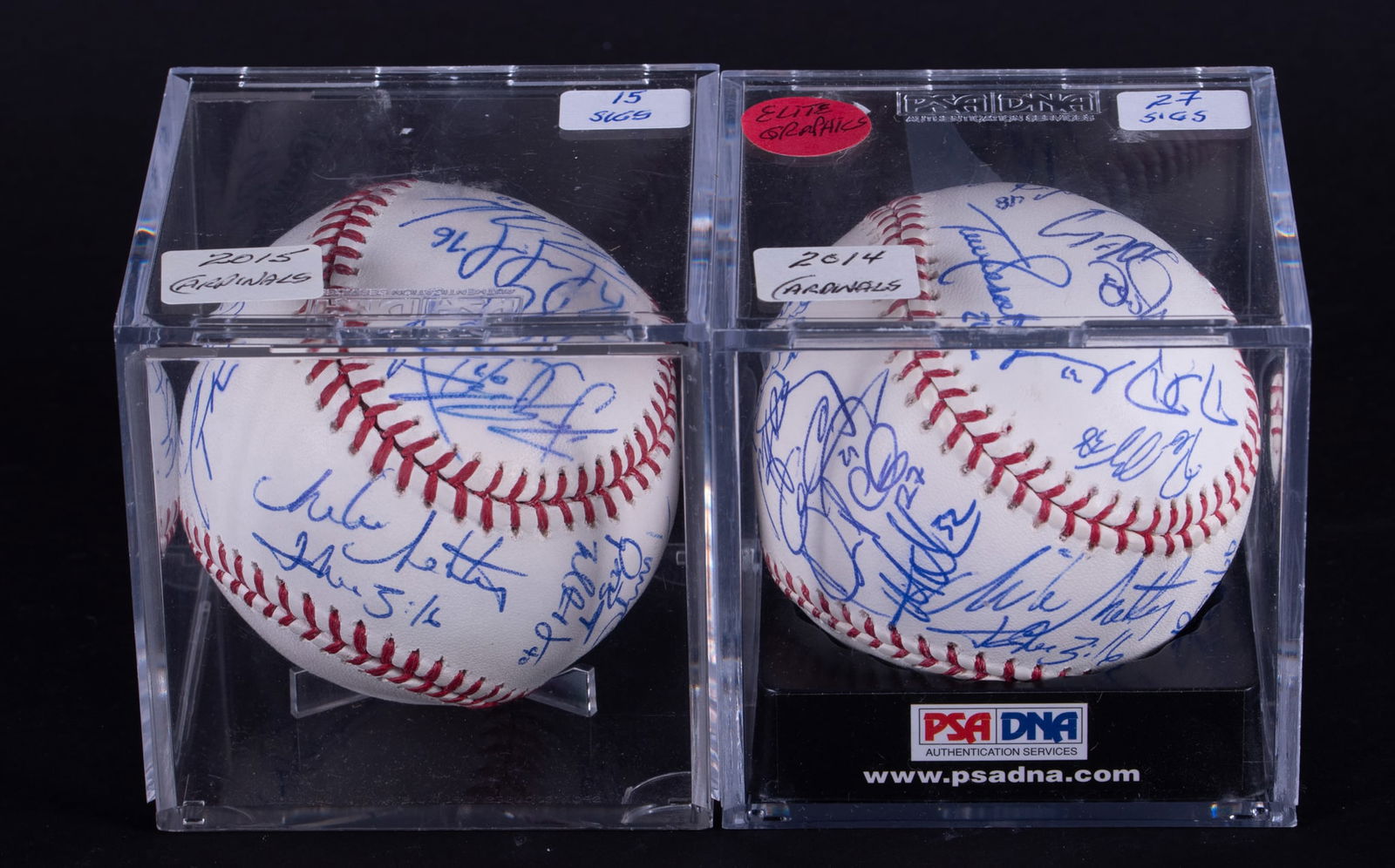 Two St Louis Cardinals Signed Team Baseballs (1 of 3)